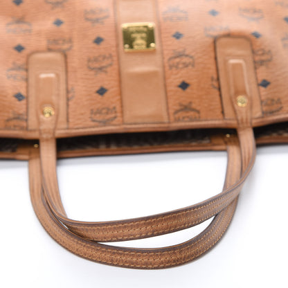 MCM Visetos Large Liz Reversible Shopper Tote Cognac 12 of 23