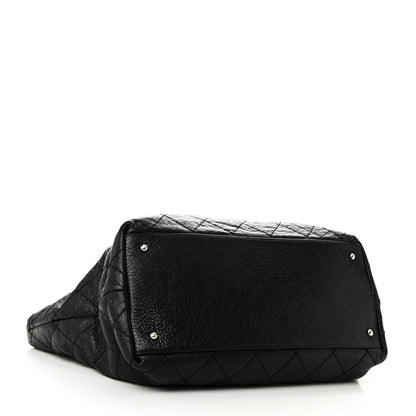 Chanel Glazed Calfskin Large On The Road Tote Black 4 of 10
