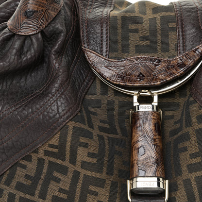 Fendi Zucca Nappa Nuvolata Vitello Tortuga Spy Tobacco Moro 9 of 19