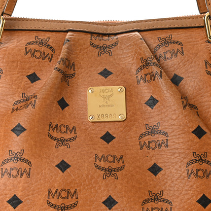 MCM Visetos Studded Medium Essentials Shopper Tote Cognac 7 of 12