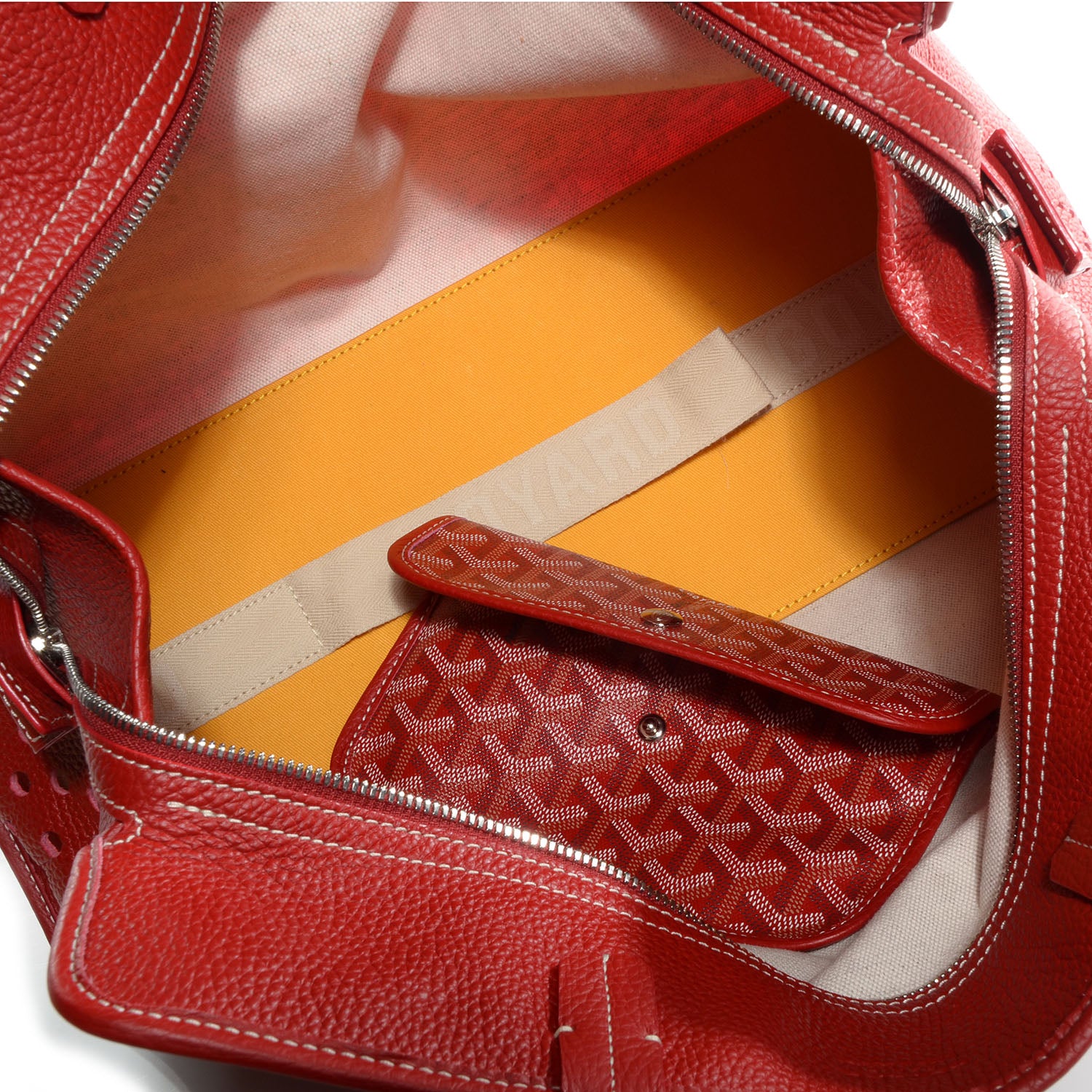Goyard Goyardine Sac Hardy Pet Carrier PM Red 5 of 9