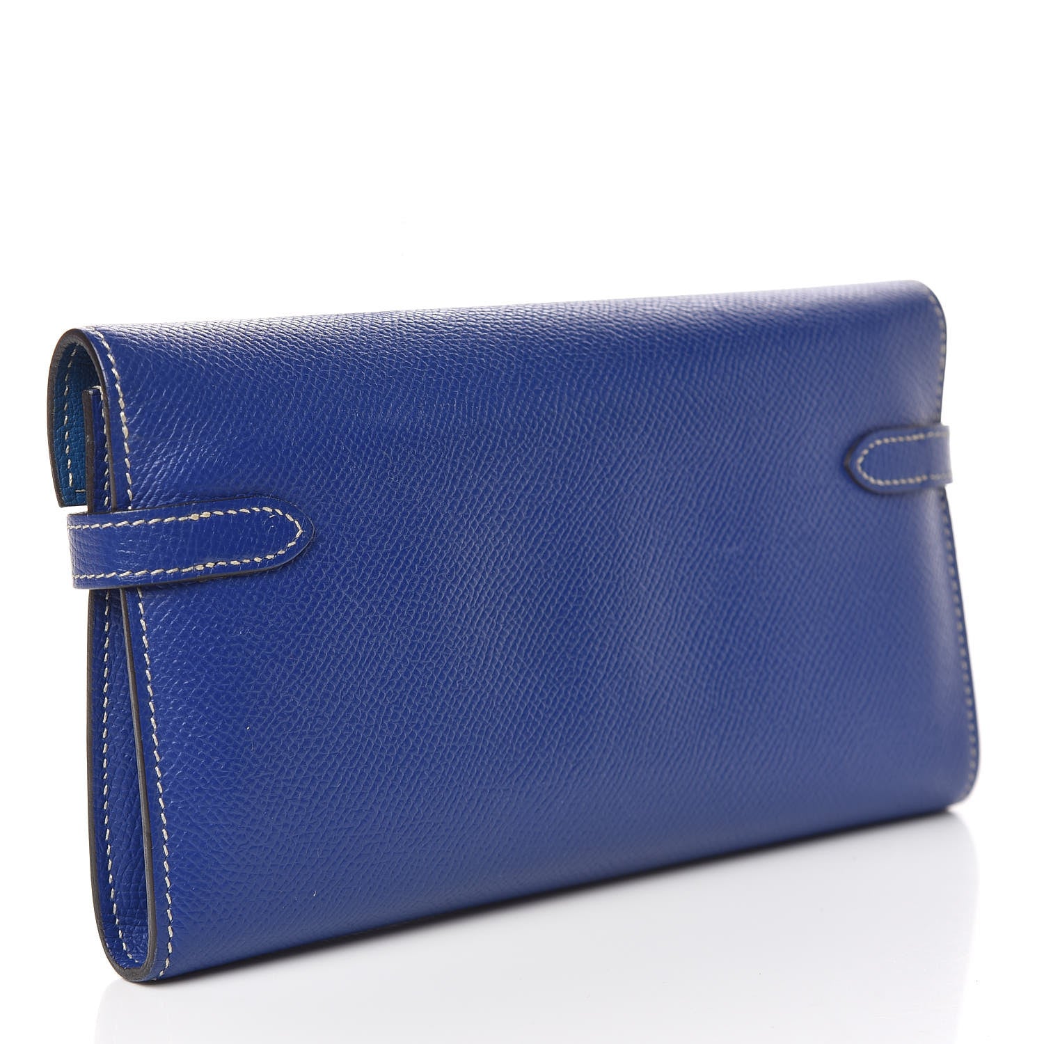 Hermes Epsom Kelly Longue Wallet Bleu Electrique Bleu Izmir 3 of 9