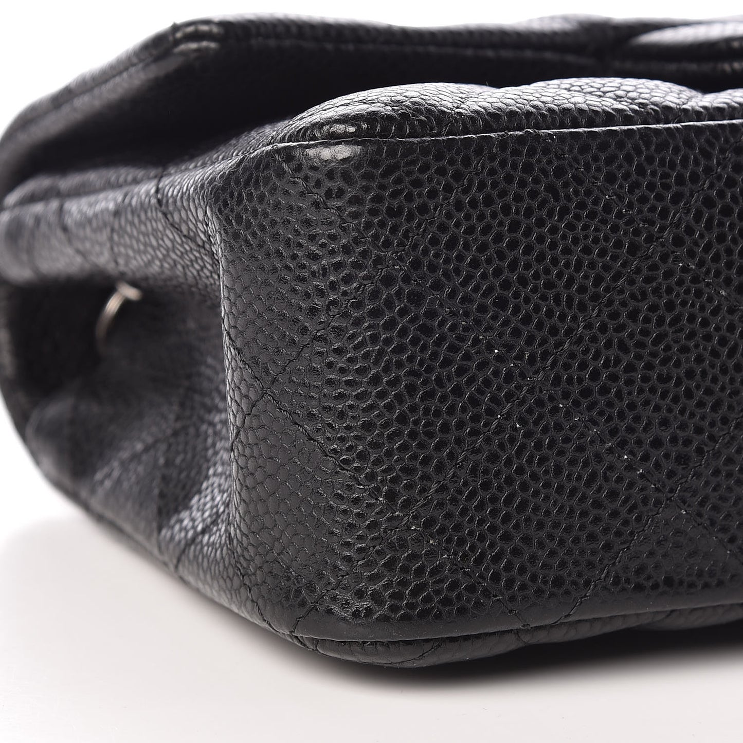 Caviar Quilted Mini Rectangular Flap Black