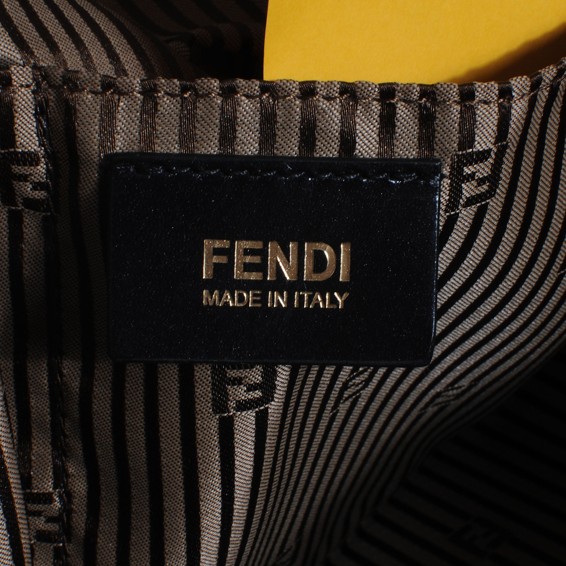 Fendi Leather Large Chameleon Duffel Black 5 of 8