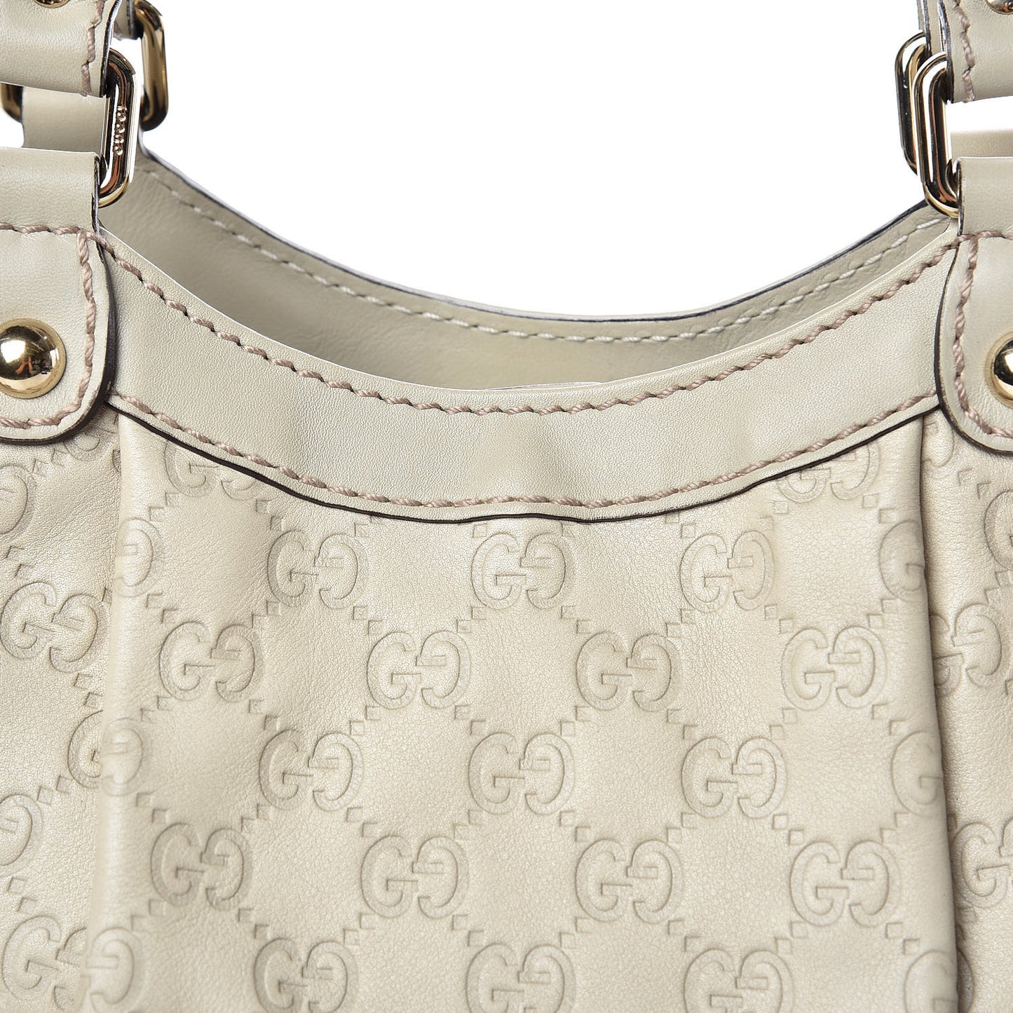 Guccissima Medium Sukey Tote Mystic White
