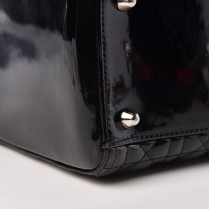 Christian Dior Patent Cannage Large Lady Dior Black 15 of 15
