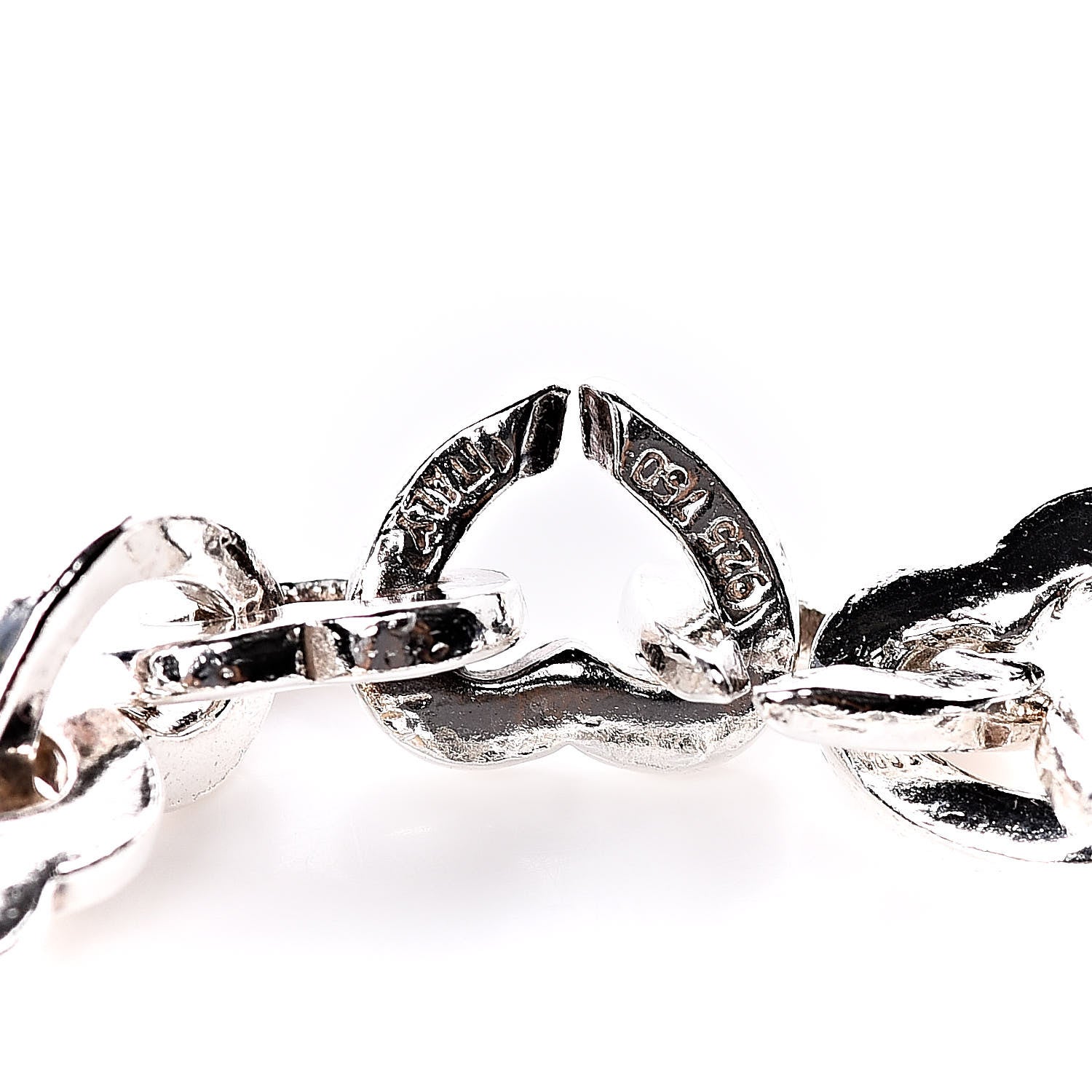 Tiffany Sterling Silver 18K Yellow Gold Heart Links Bracelet 4 of 4