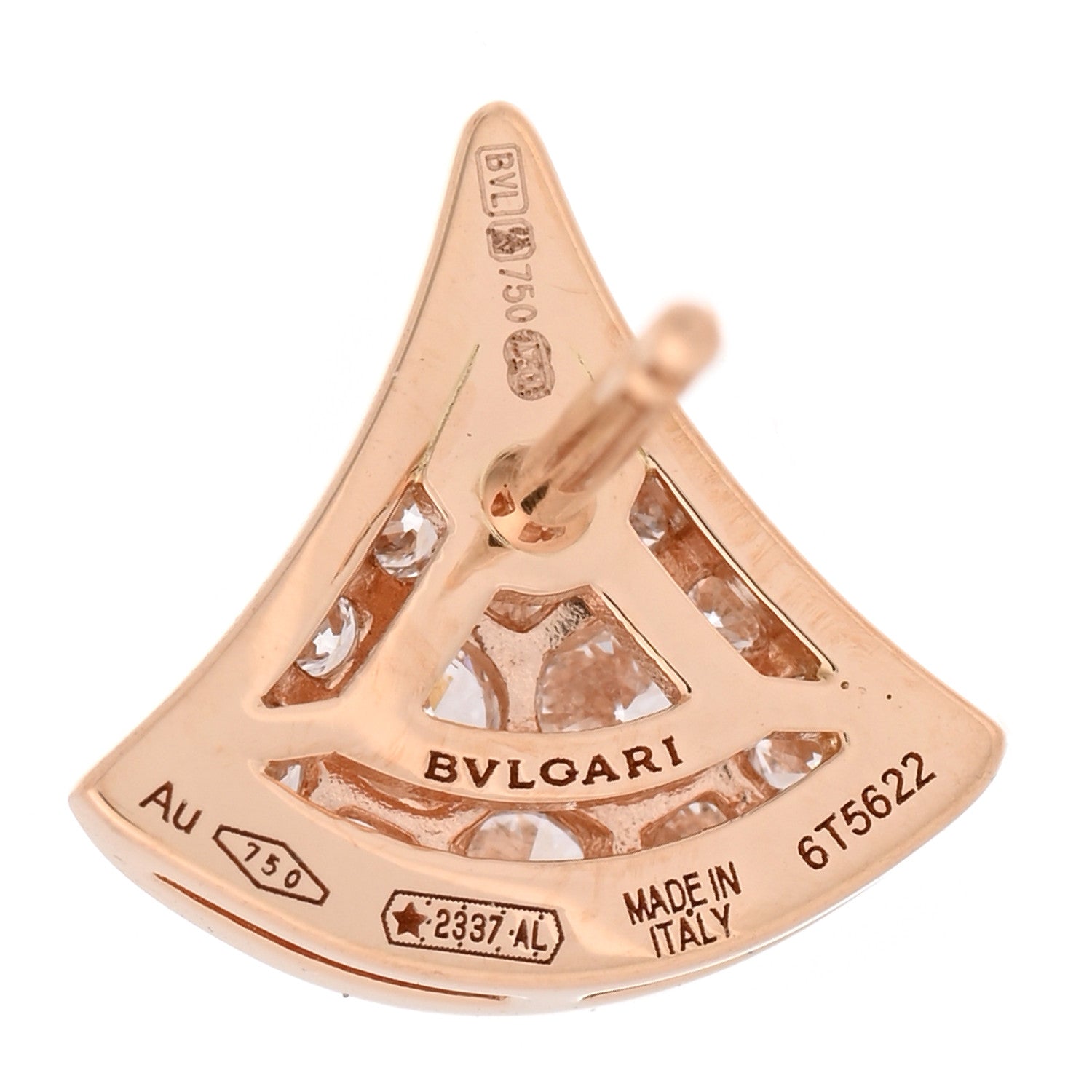 Bulgari 18K Rose Gold Diamond Divas' Dream Earrings 4 of 5