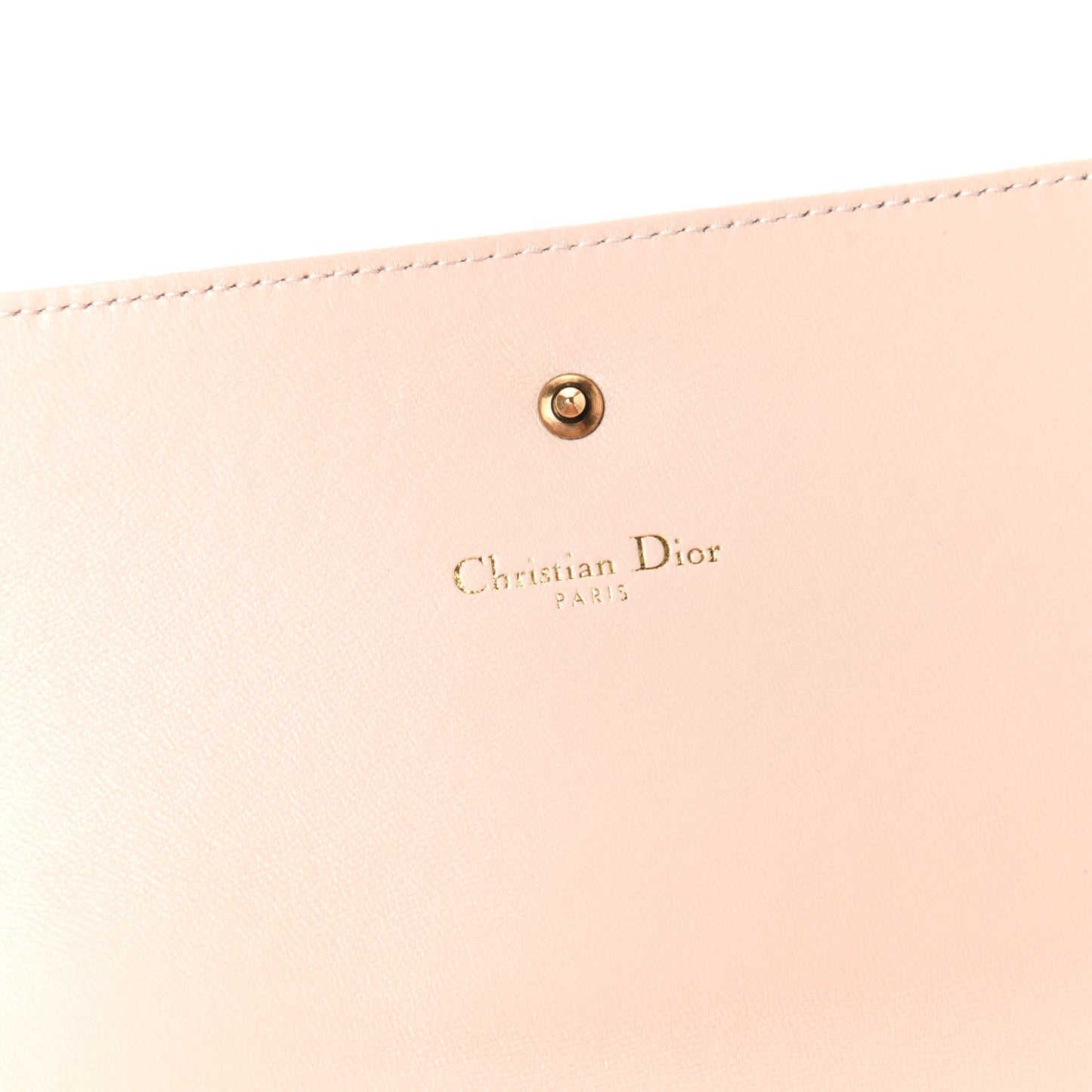 Calfskin Studded Diorama Croisiere Chain Wallet Nude