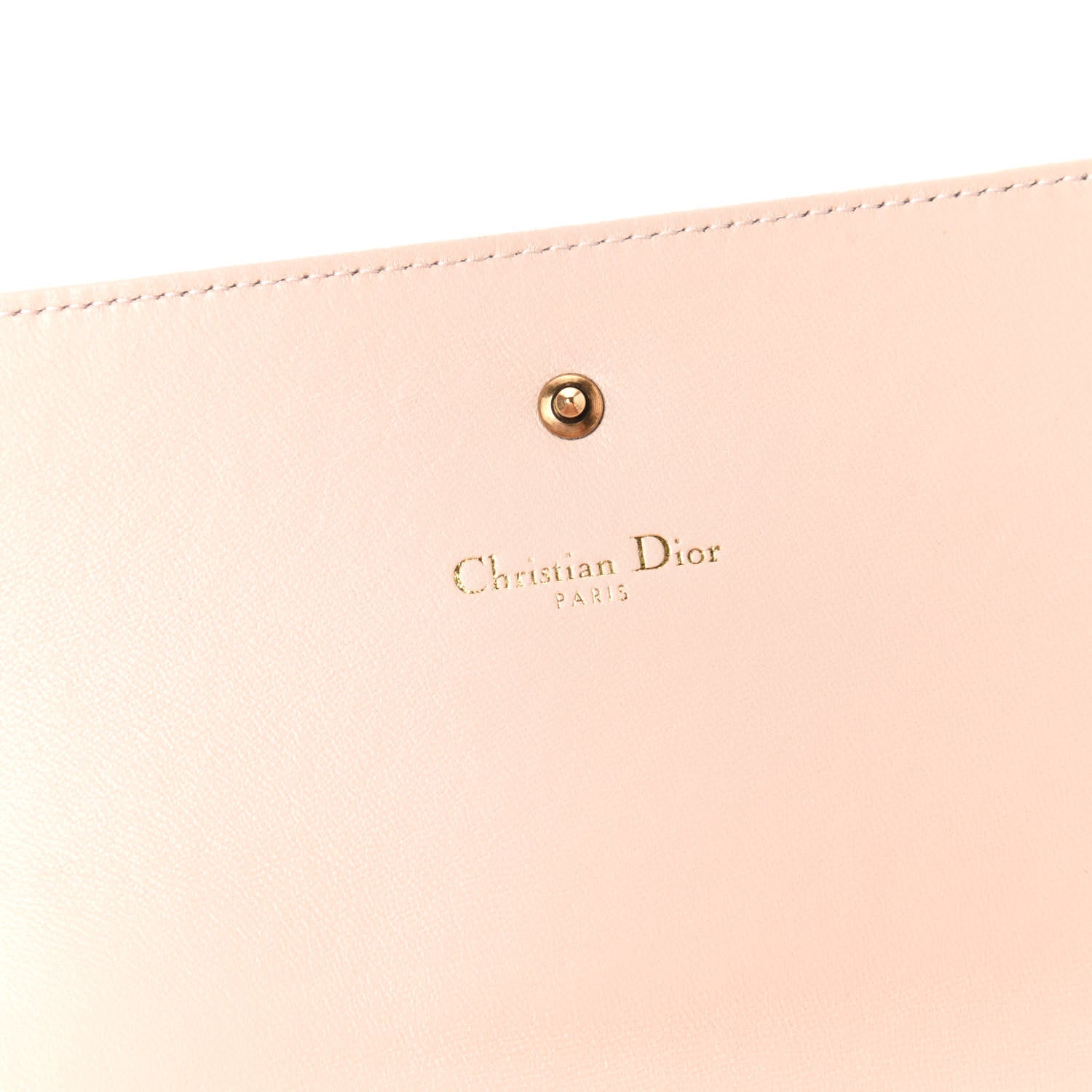 Christian Dior Calfskin Studded Diorama Croisiere Chain Wallet Nude 8 of 11
