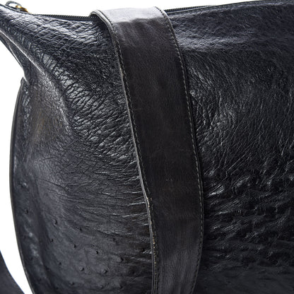 Gucci Ostrich Shoulder Bag Black 10 of 12