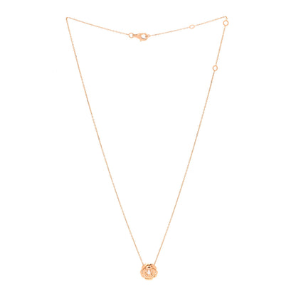 Chanel 18K Rose Gold Diamond Extrait de Camelia Pendant Necklace 3 of 6