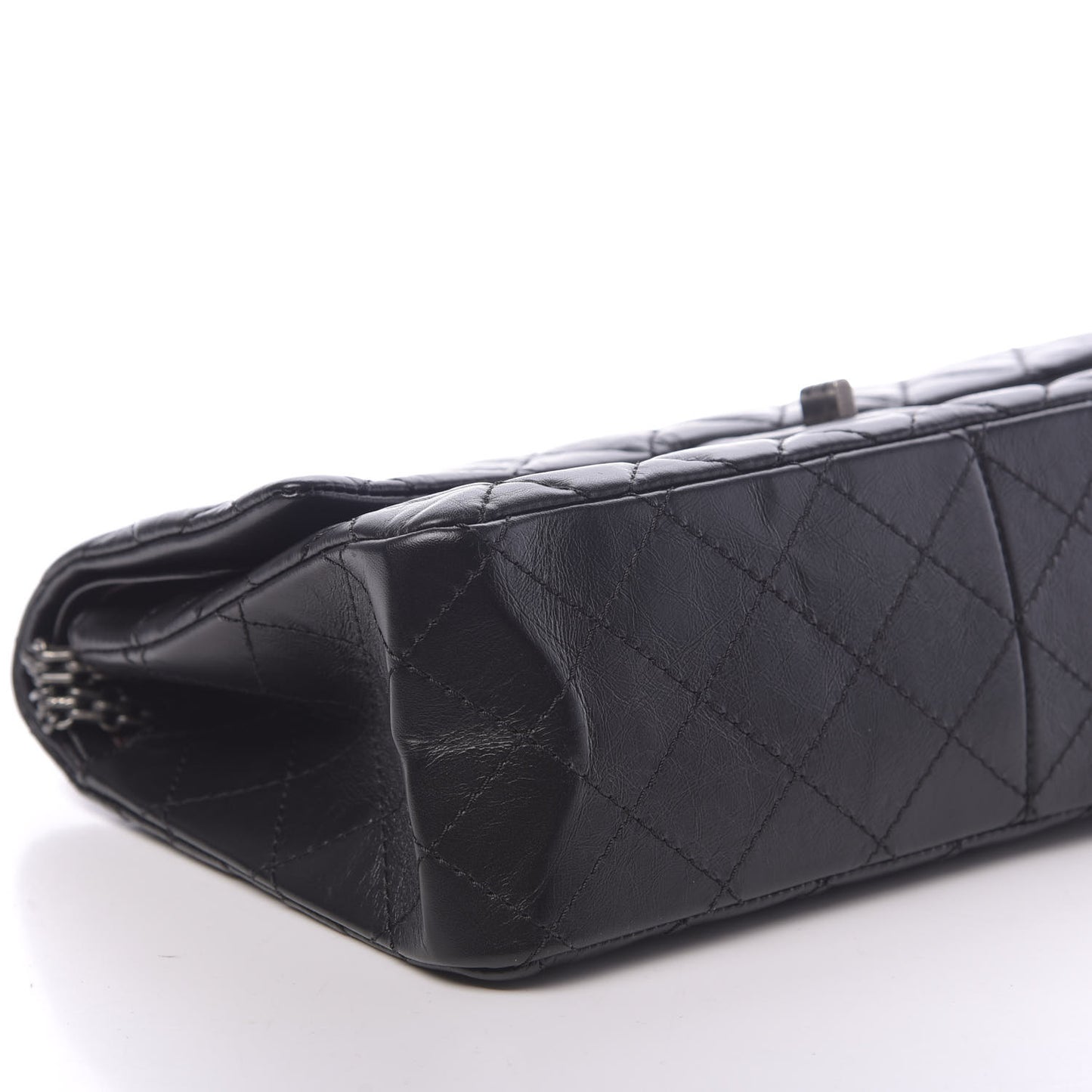 Aged Calfskin Quilted 2.55 Reissue 226 Flap Black