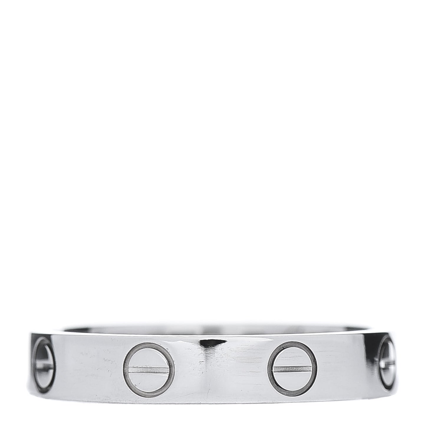 18K White Gold 3.5mm LOVE Wedding Band Ring 55 7.25
