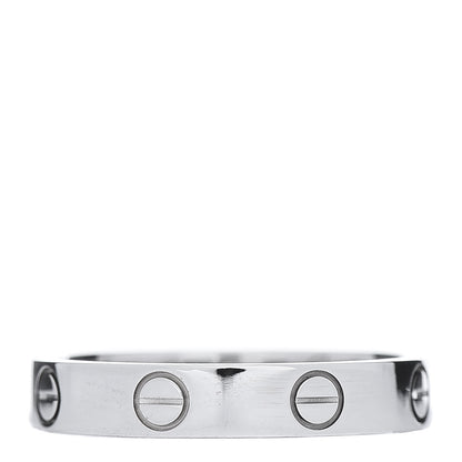 Cartier 18K White Gold 3.5mm LOVE Wedding Band Ring 55 7.25 3 of 4
