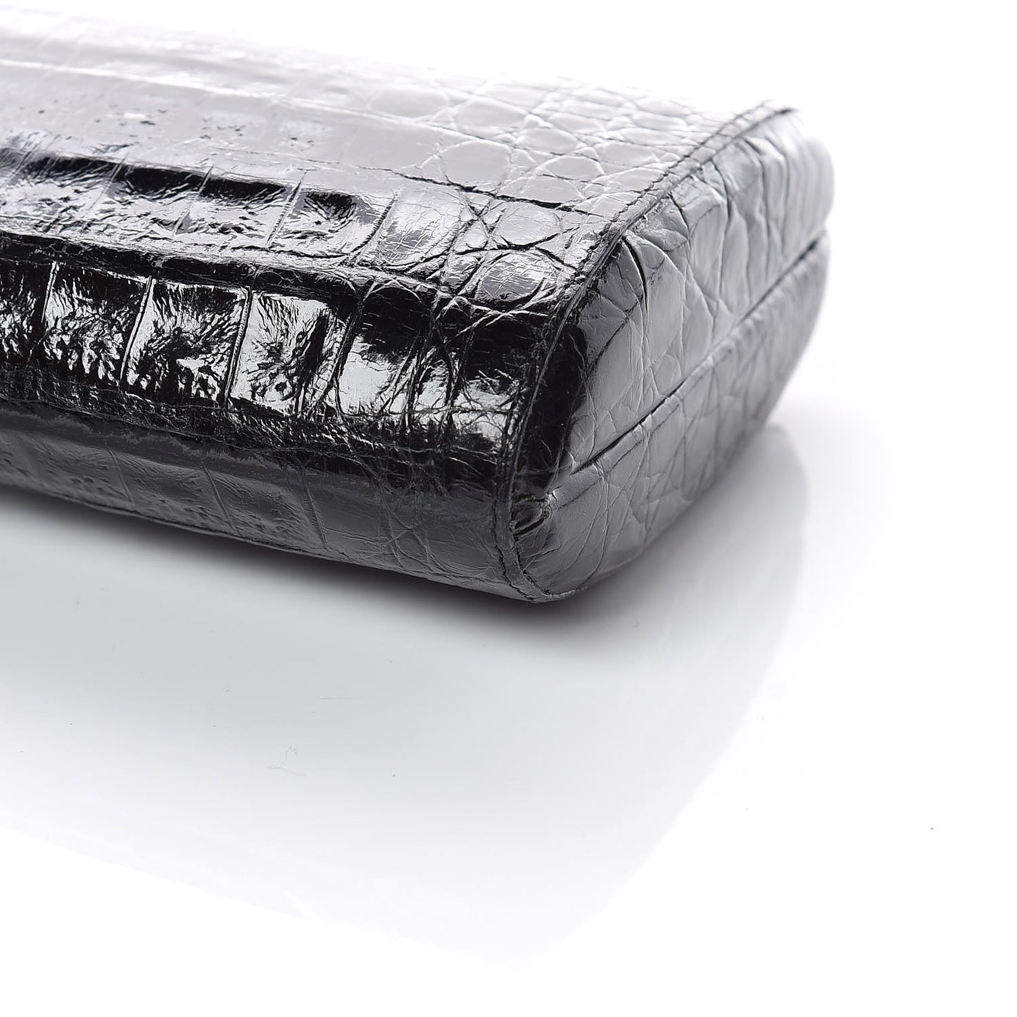 Crocodile Clutch Black