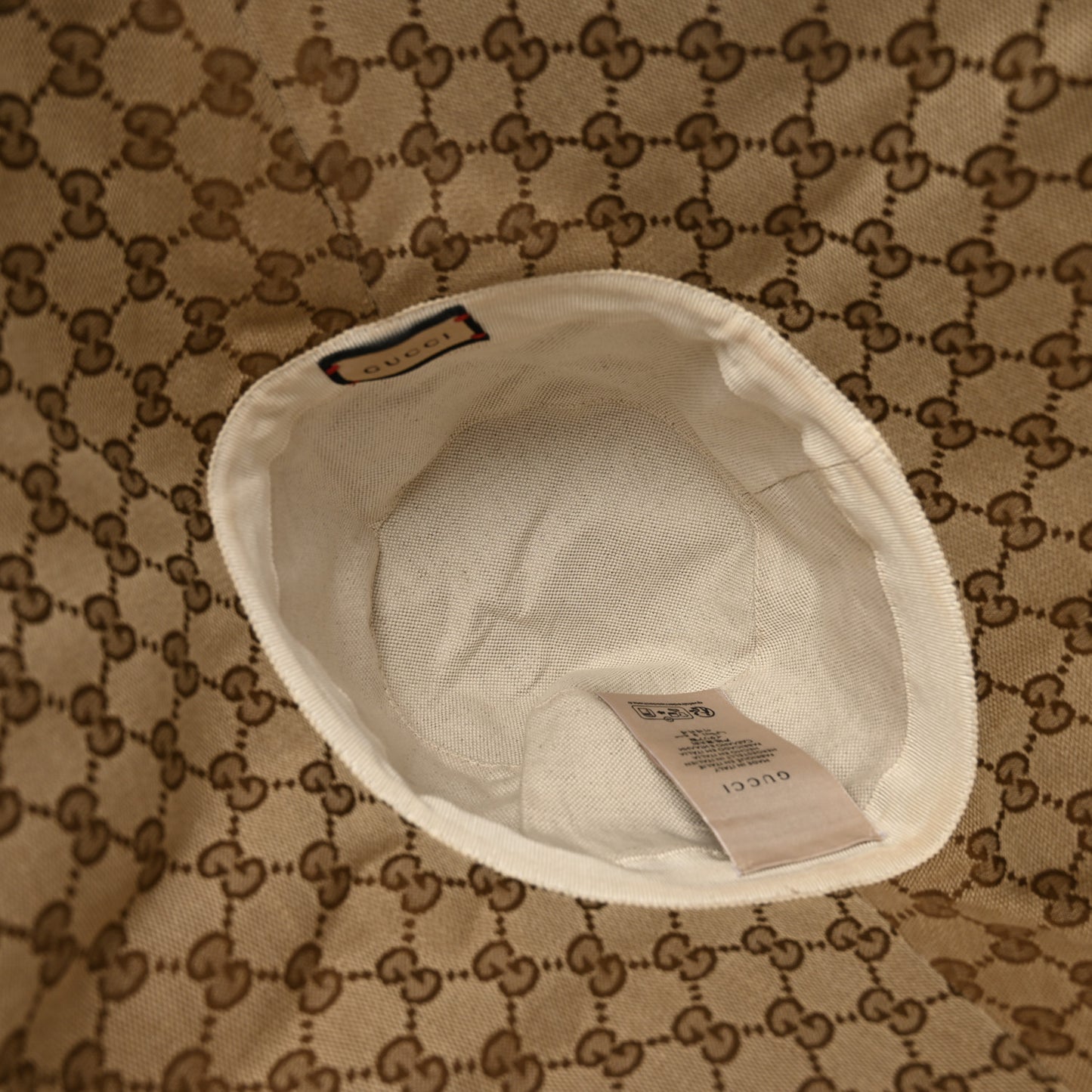 Monogram Wide Brim Hat S Beige