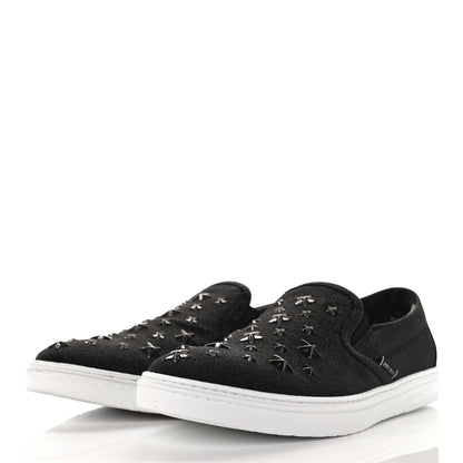 Jimmy Choo Fine Glitter Suede Mens Grove Sneakers 43 Black 3 of 8