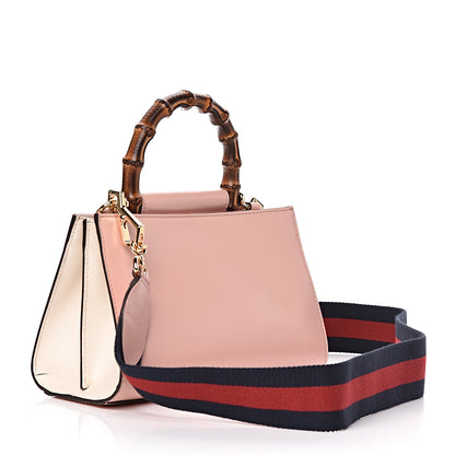 Gucci Nappa Bamboo Web Mini Nymphaea Top Handle Bag Perfect Pink Mystic White 3 of 11