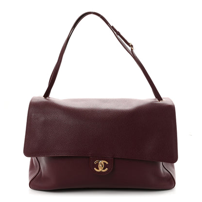 Chanel Grained Calfskin Souplissimo Maxi Flap Burgundy 1 of 11