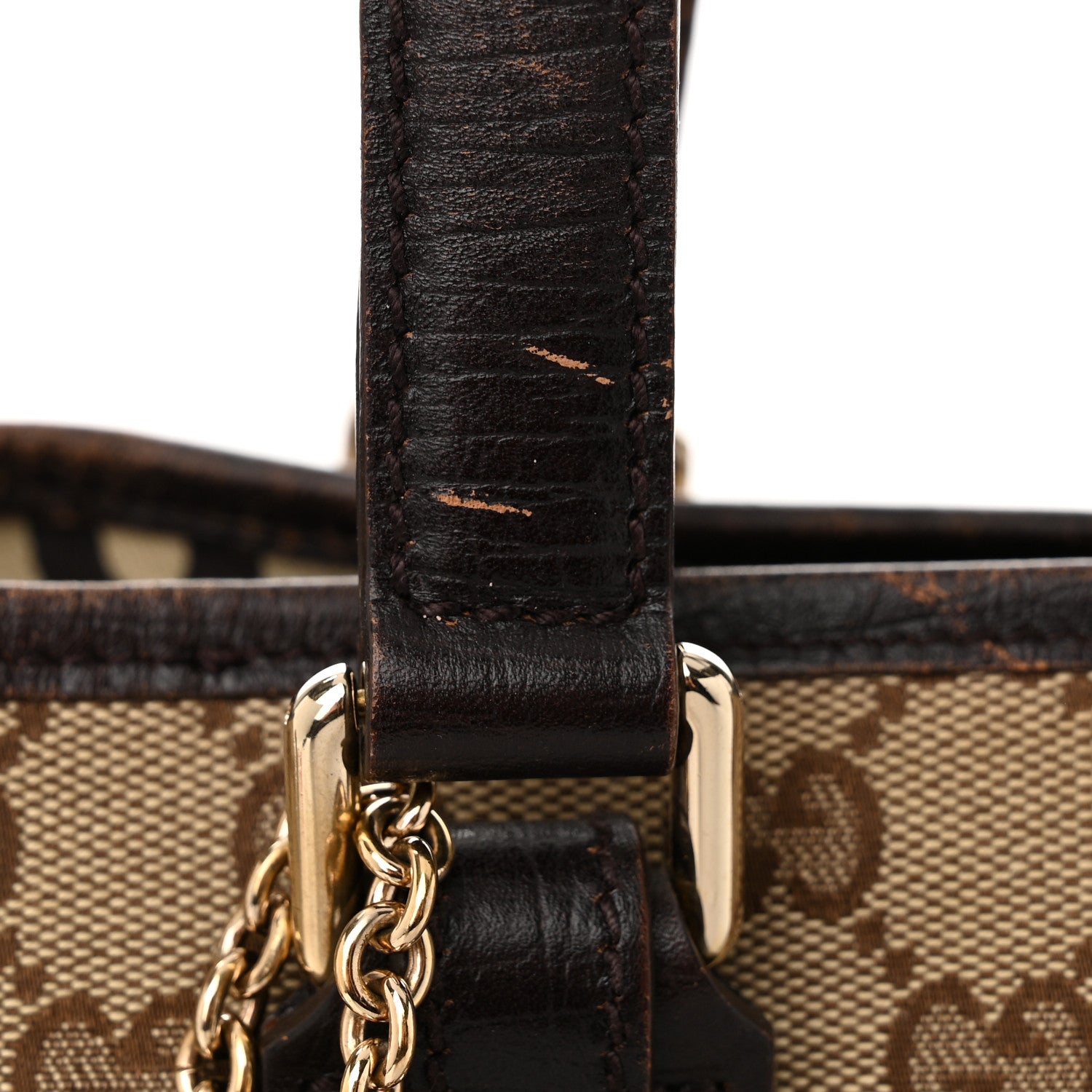 Gucci Monogram Medium Jolicoeur Tote Dark Brown 11 of 12