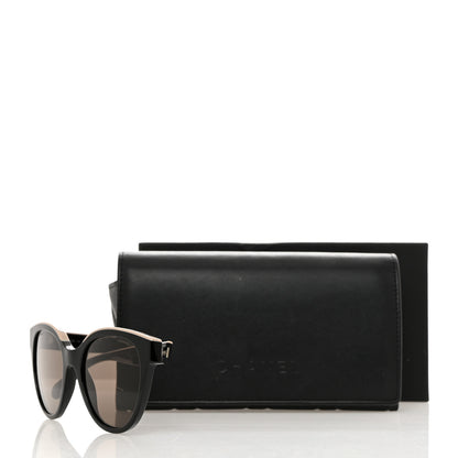 Chanel Acetate CC Butterfly Sunglasses 5414 Black Beige 9 of 9