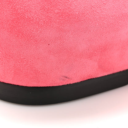 Hermes Velvet Goatskin Patent Epsom Nice Ballerina Flats 37.5 Fuchsia Black 9 of 9