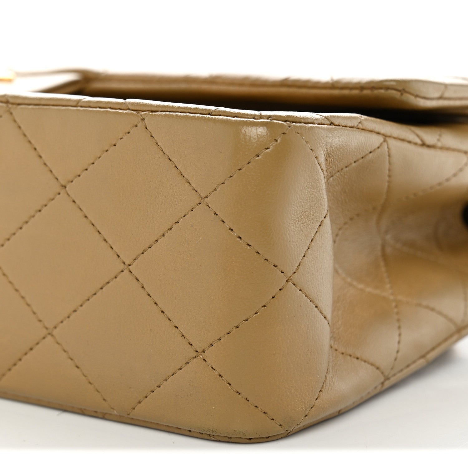 Chanel Lambskin Quilted Medium Double Flap Beige 11 of 14