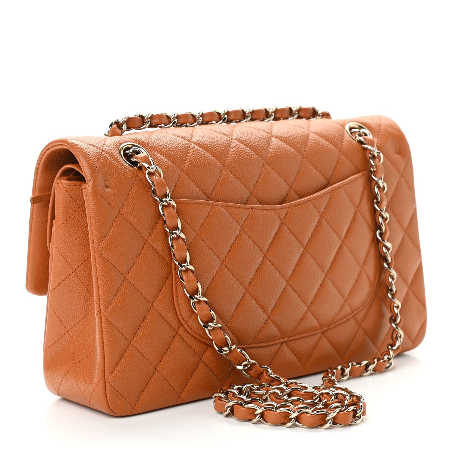 Chanel Caviar Quilted Medium Double Flap Light Brown 3 of 10