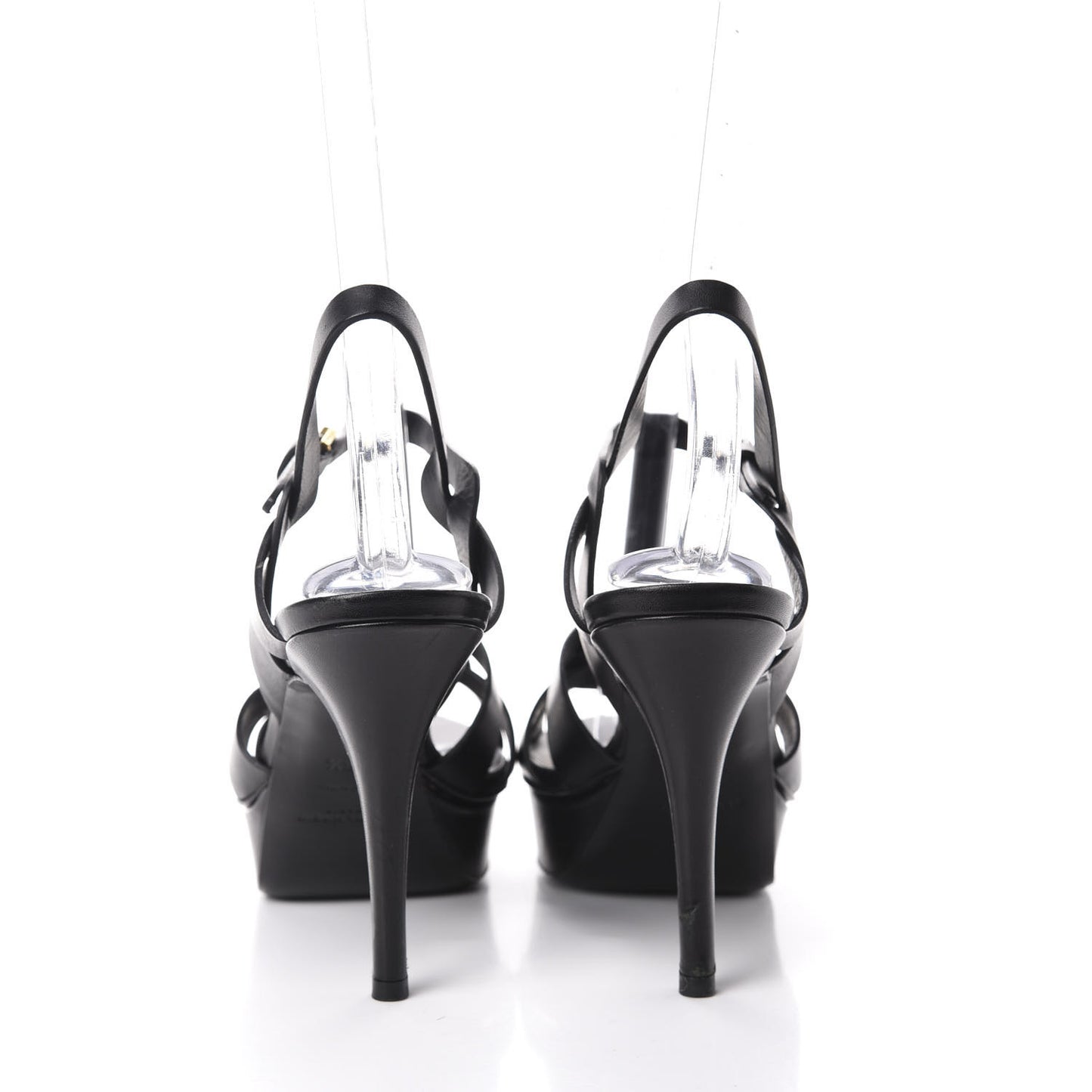 Calfskin Tribute 75 Platform Sandals 38.5 Black