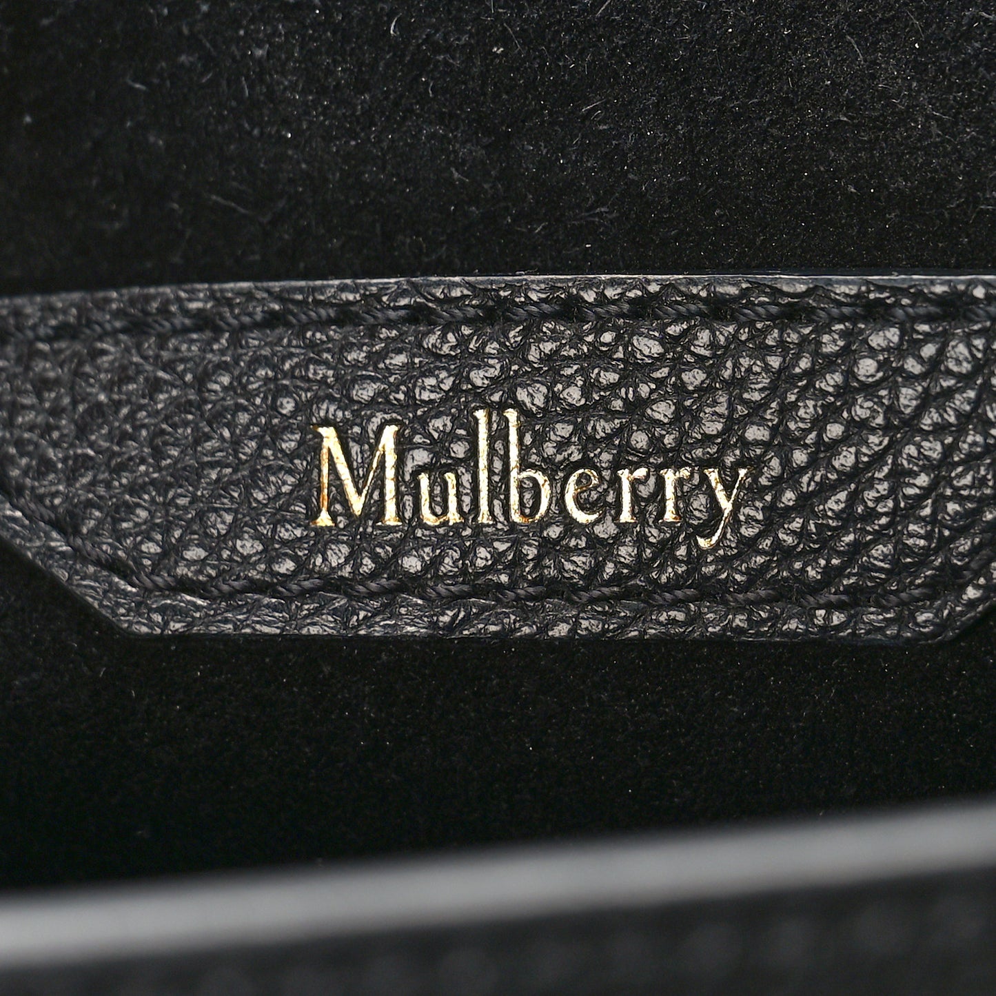Small Classic Grain Calfskin Amberley Satchel Black