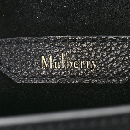 Mulberry Small Classic Grain Calfskin Amberley Satchel Black 6 of 8