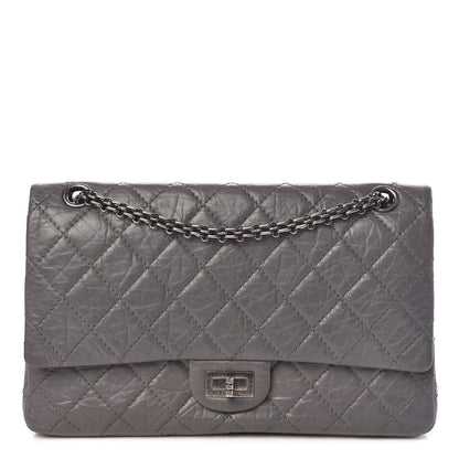 Chanel Aged Calfskin Quilted 2.55 Reissue 226 Flap Dark Grey 1 of 11