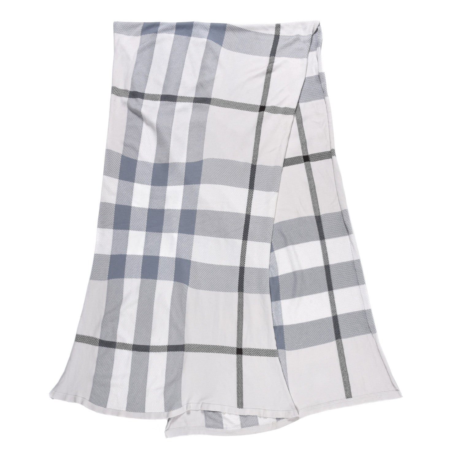 Burberry Cotton Giant Check Scarf Grey 1 of 3