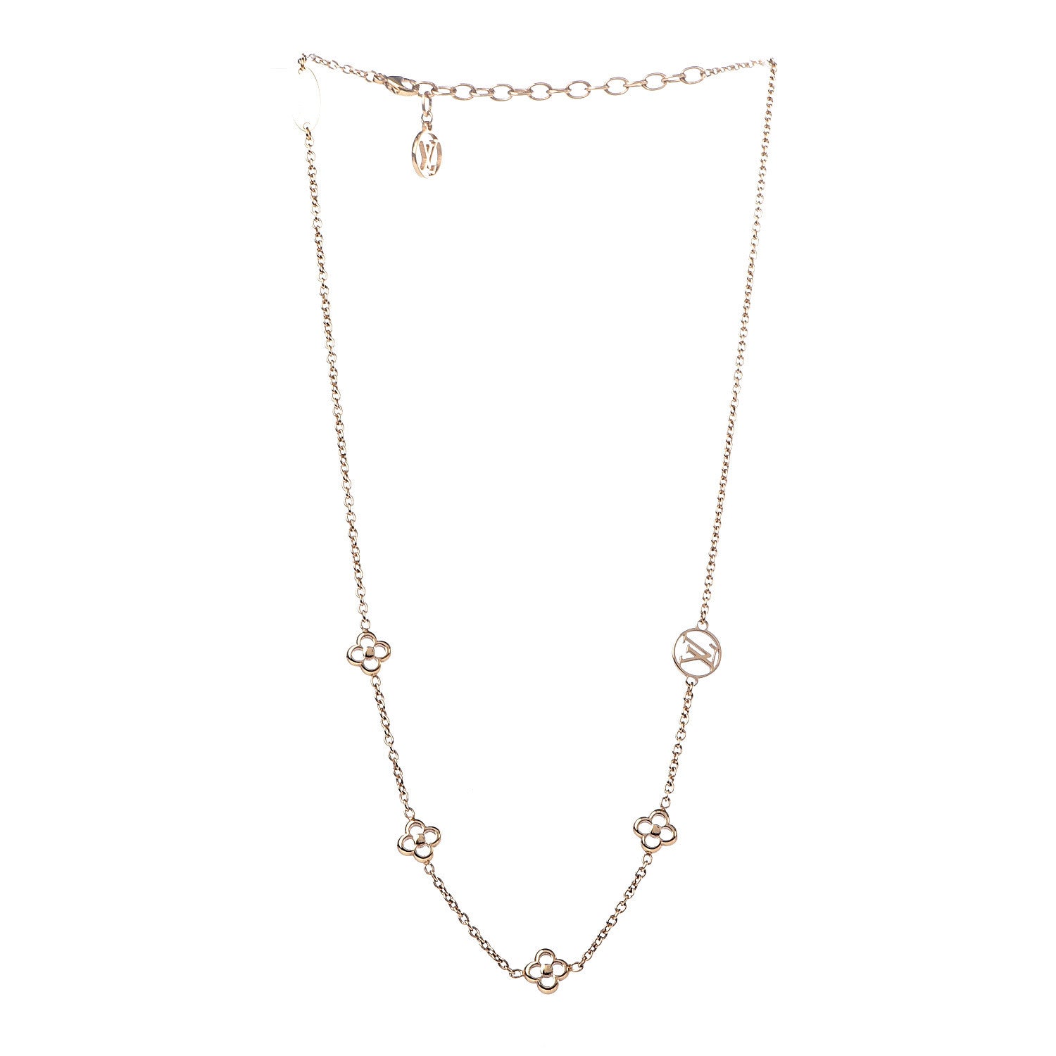 Louis Vuitton Flower Full Necklace Gold 3 of 6