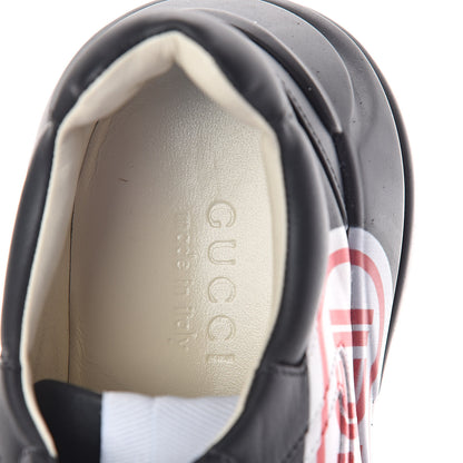 Gucci X SEGA Calfskin Logo Mens Rhyton Sneakers 7 Black 5 of 8