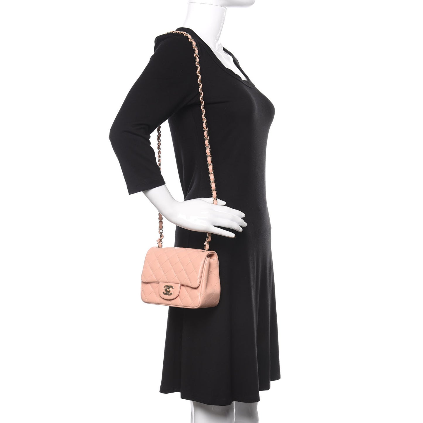 Lambskin Quilted Mini Square Flap