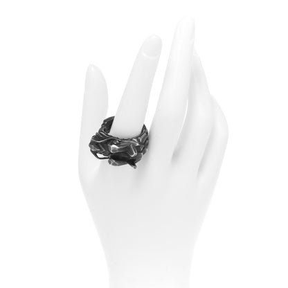 John Hardy Blackened Sterling Silver Naga Dragon Head Ring 65 11 2 of 7