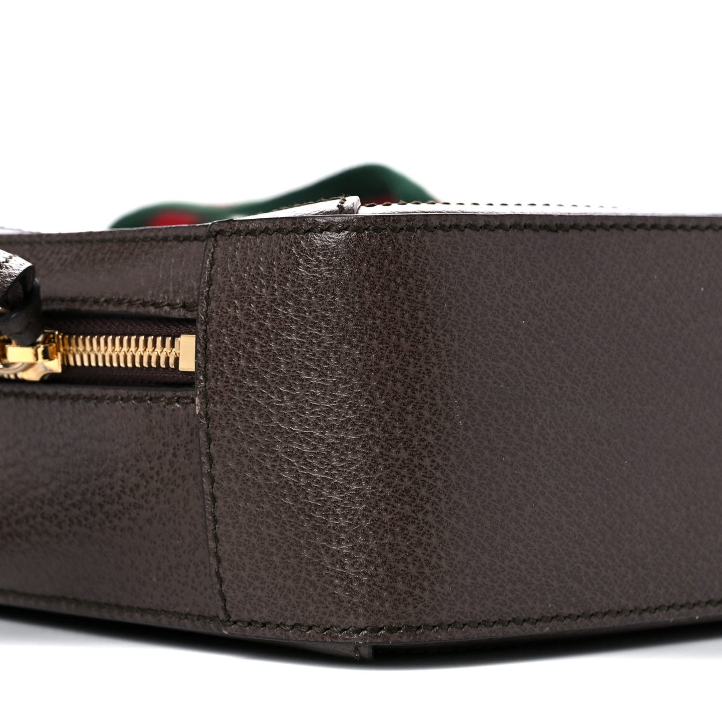 GG Supreme Web Small Ophidia Top Handle Shoulder Bag Brown