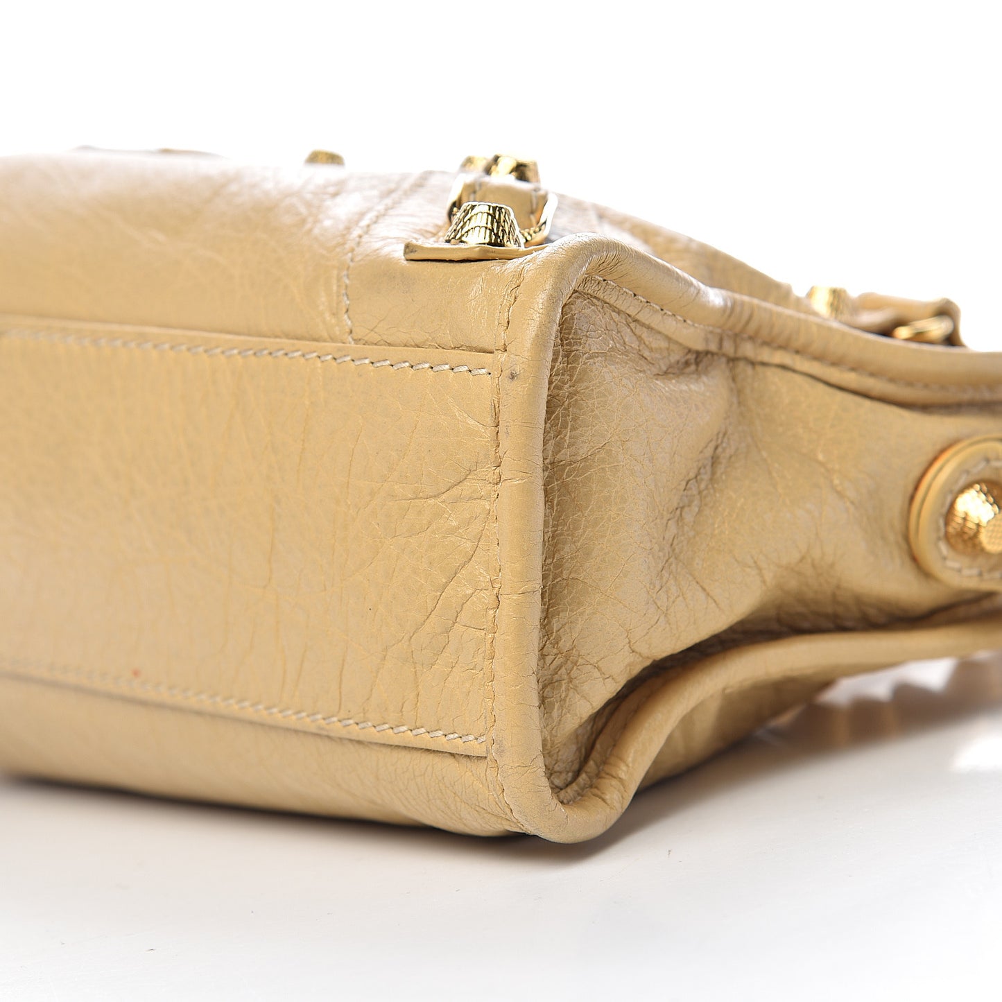 Agneau Giant 12 Gold Hardware Mini City Beige Oryx