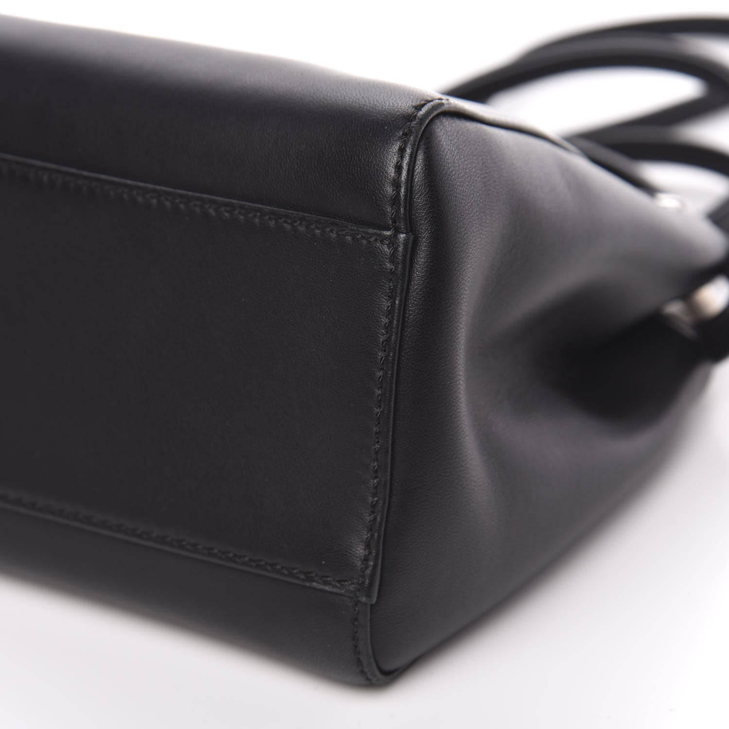 Fendi Nappa Karung Monster Eyes Mini Peekaboo Iconic Satchel Black Papavero 10 of 10