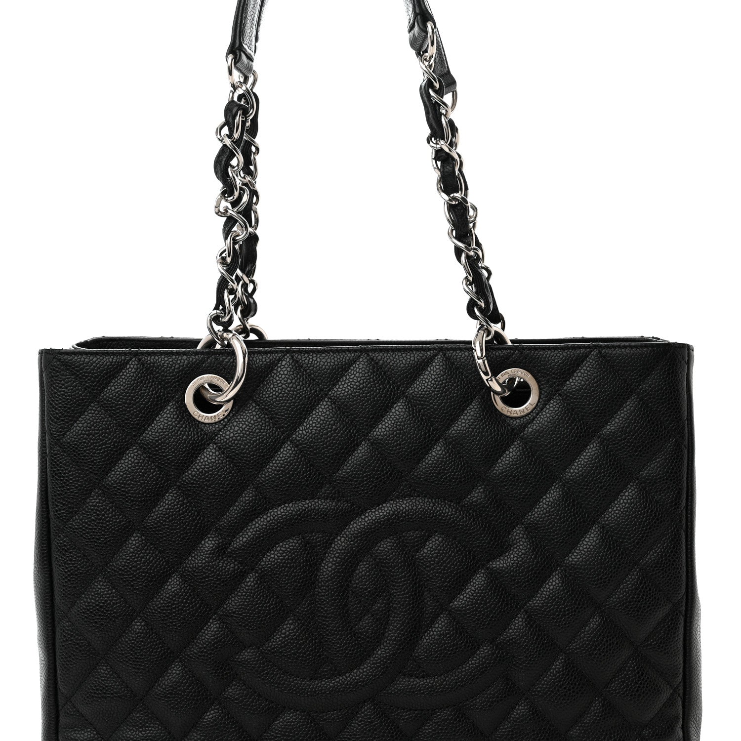 Chanel Caviar Quilted Grand Shopping Tote GST Black 8 of 11