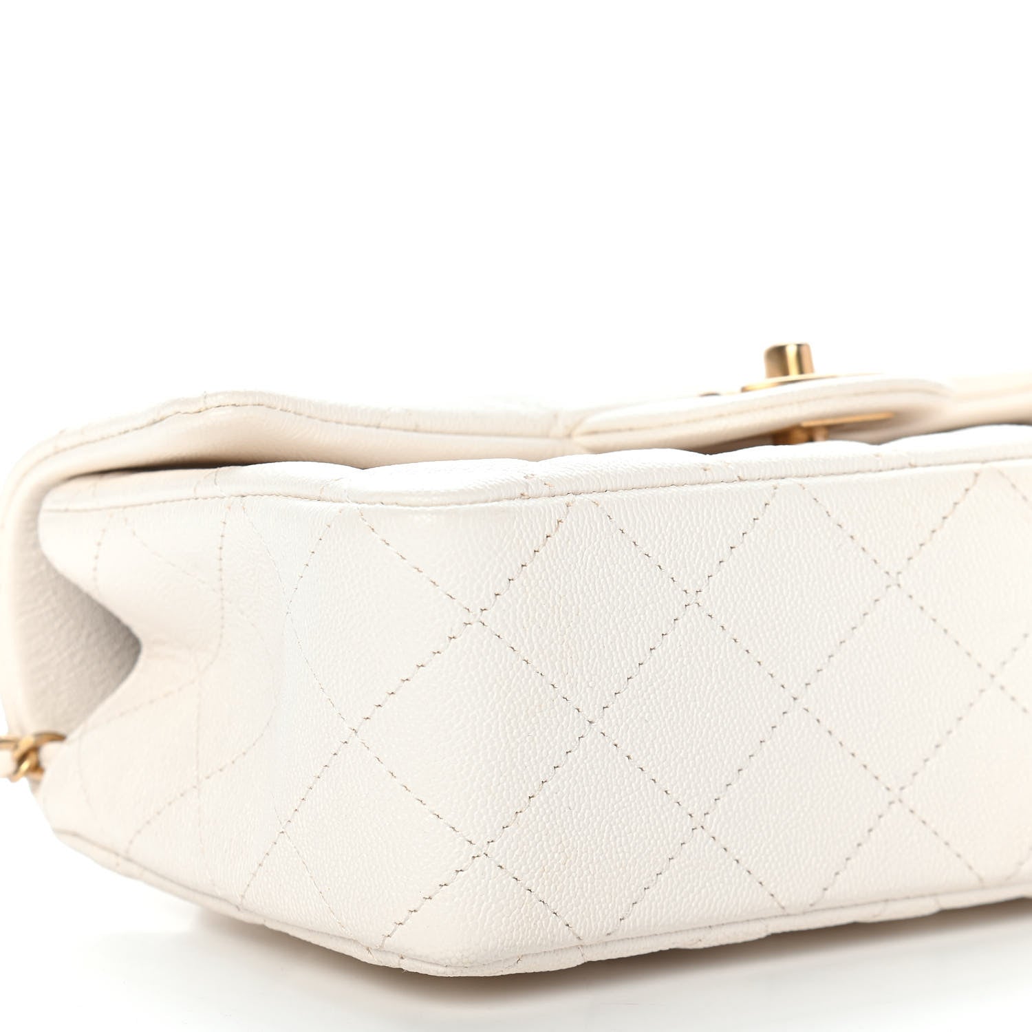 Chanel Caviar Quilted Mini Top Handle Rectangular Flap White 7 of 8