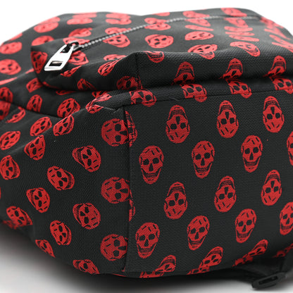 Alexander McQueen Nylon Skull Print Backpack Black Red 9 of 11