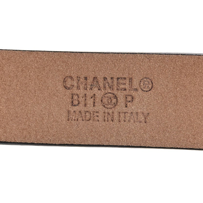 Chanel Patent CC Logo Skinny Belt 85 34 Black 5 of 6