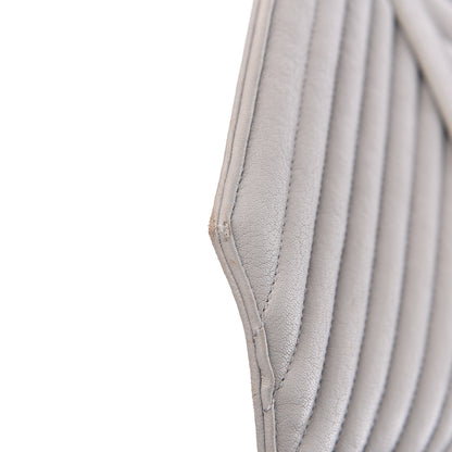 Saint Laurent Sheepskin Matelasse Chevron Monogram Large College Satchel Light Grey 21 of 25