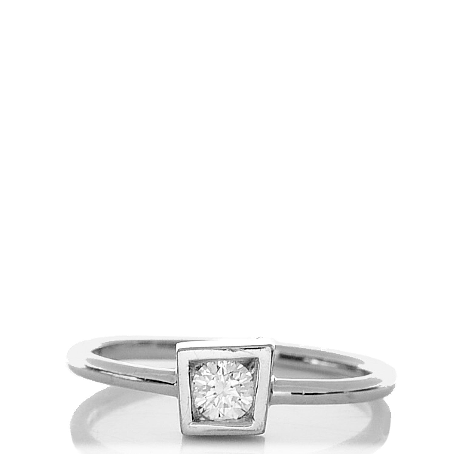 Tiffany 18K White Gold Diamond .17ct Frank Gehry Torque Ring 1 of 3