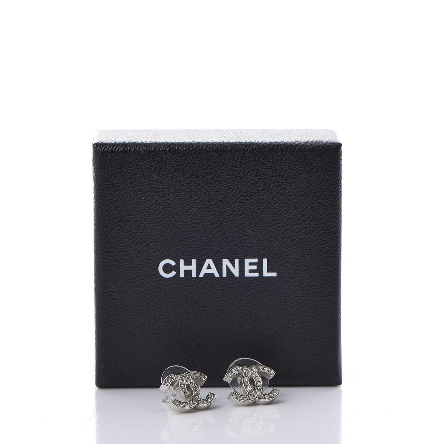 Crystal CC Earrings Silver