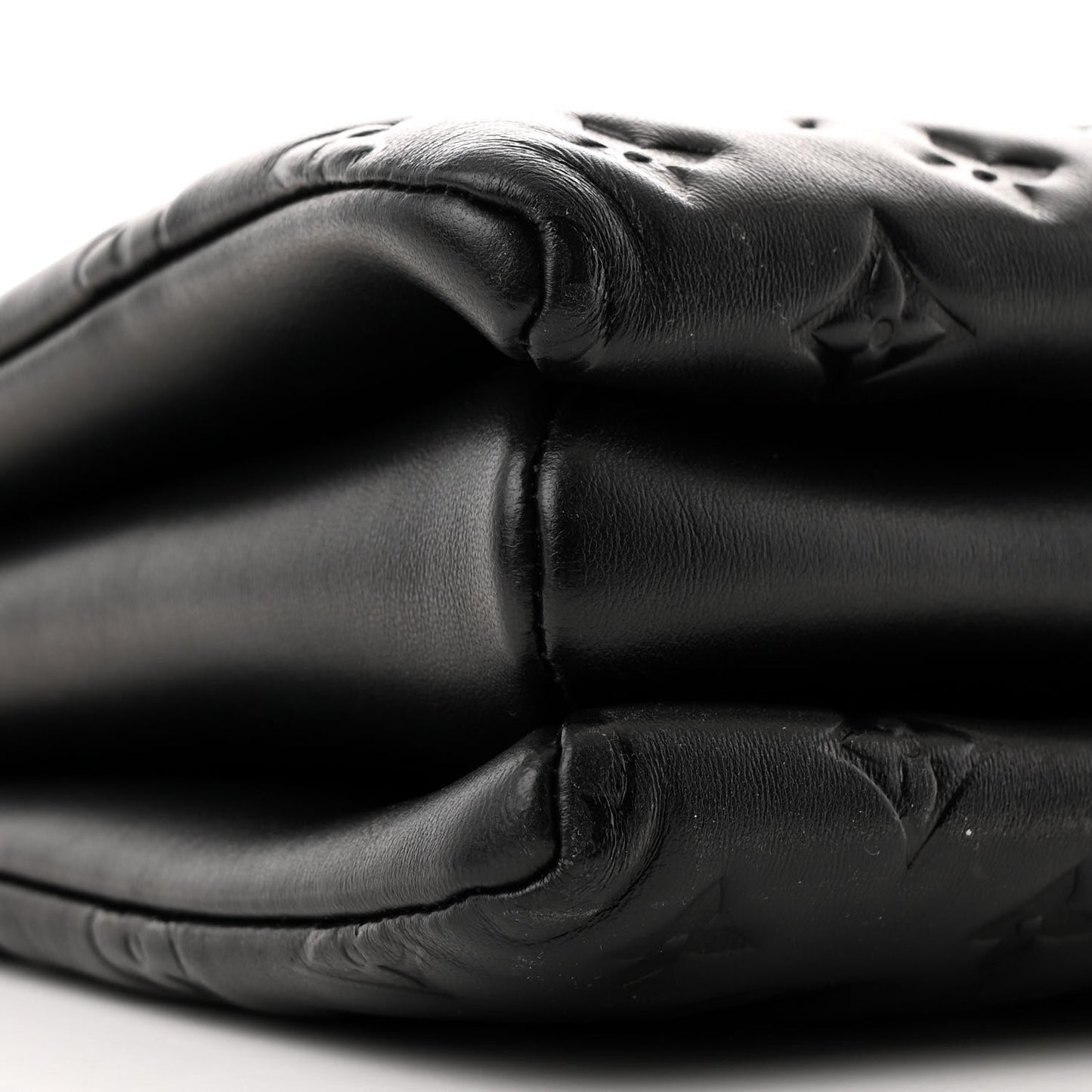 Lambskin Embossed Monogram Coussin PM Black