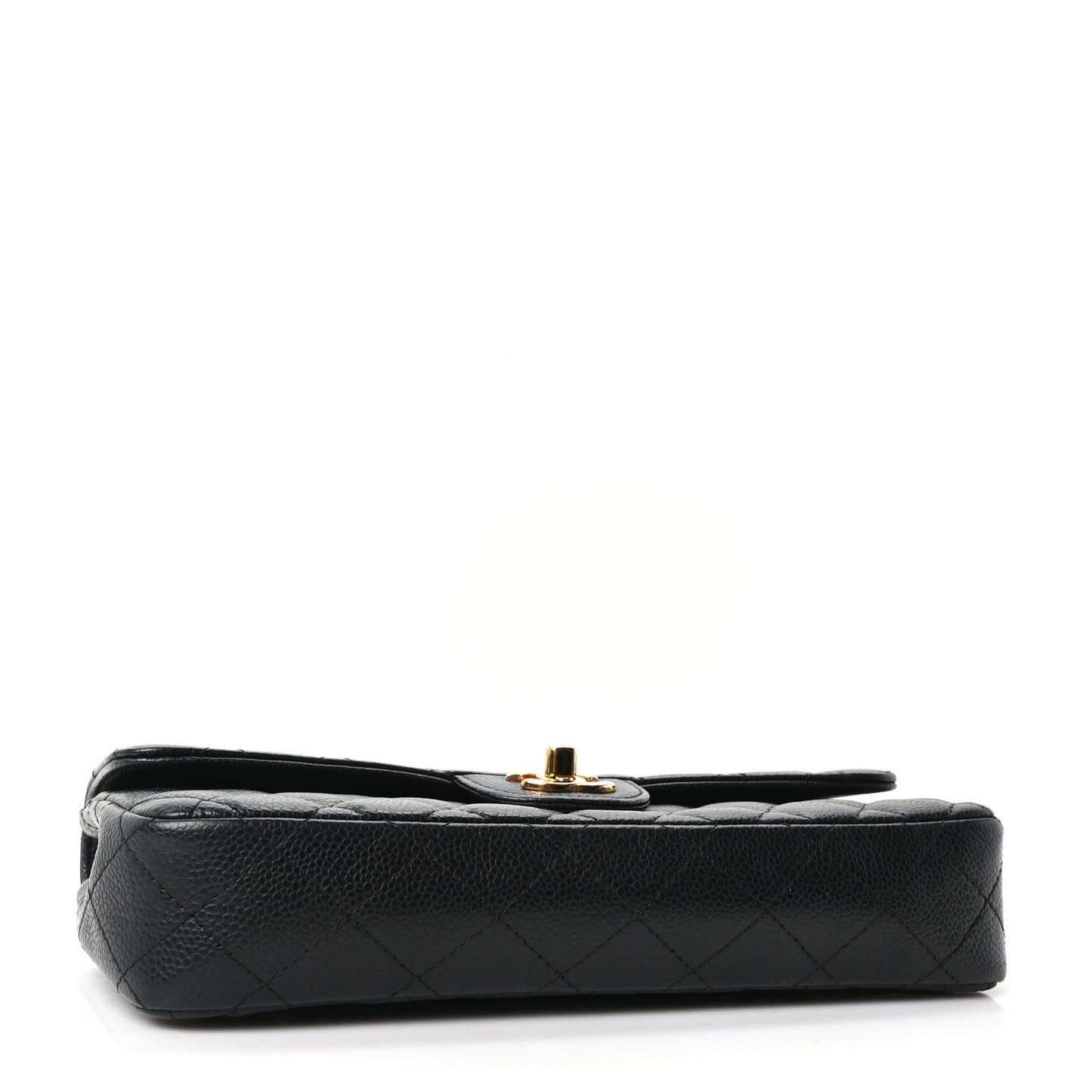 Caviar Quilted East West Flap Black Black